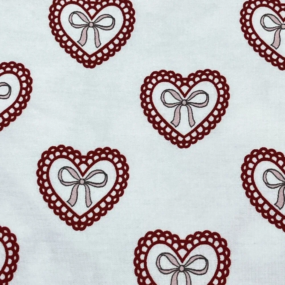 Love & Lace Placements Red Heart Shaped Reversible Set Of 4 Love Valentine Party
